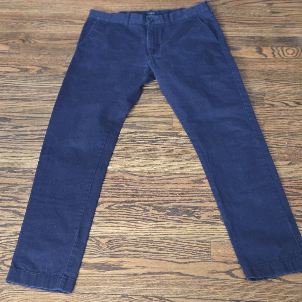 J. Crew The Driggs navy blue men's slim fit chinos 32x32